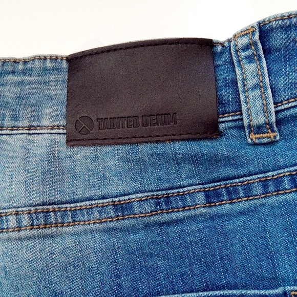 New Tainted Denim Jeans Mid Rise Slim Fit Hip Leg Men's Size 40 - Picture 9 of 16